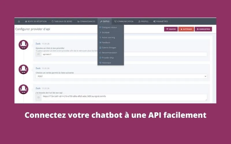 Provider API chatbot virtual agent studio